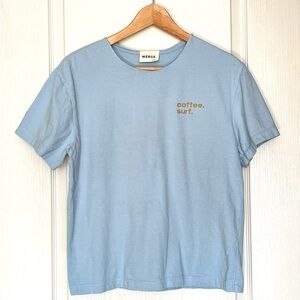 Merge “coffees surf.” Organic Cotton Embroidered Tee Size S Gorpcore Streetwear